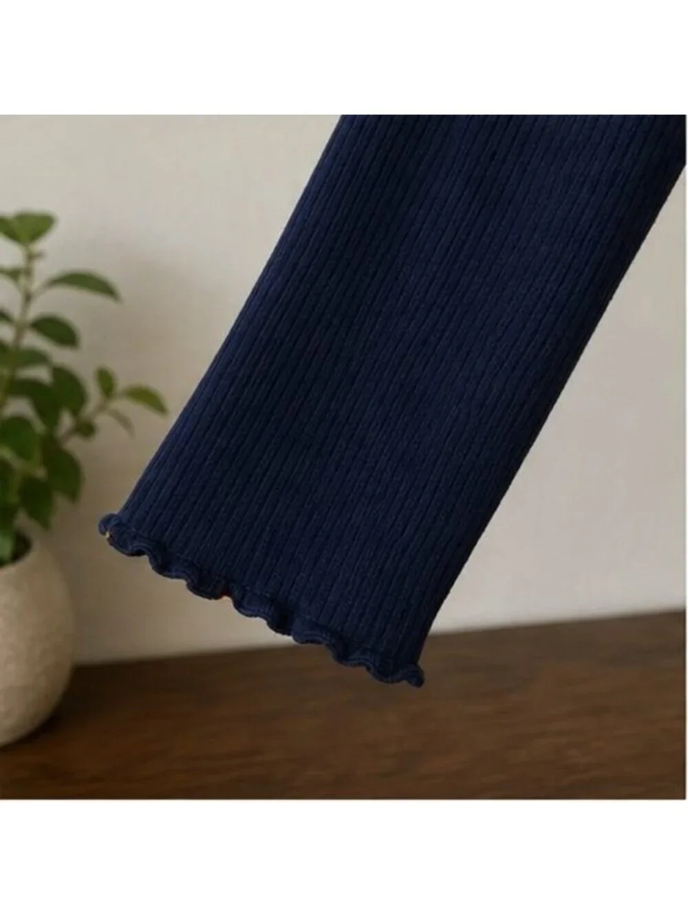 Navy Ruffle Blouse - Picture 5 of 6
